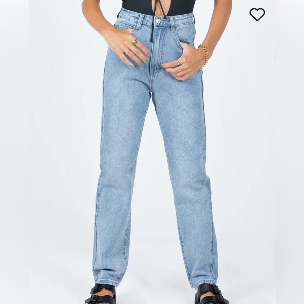 Princess Polly Calista Lightwash Denim Jeans